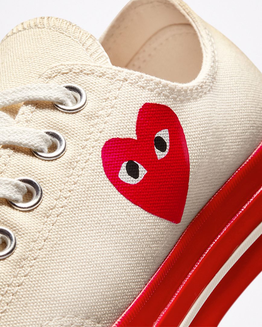 Tenisky Nizke Converse x Comme des Garçons PLAY Chuck 70 Damske Červené | SK ADNSB1